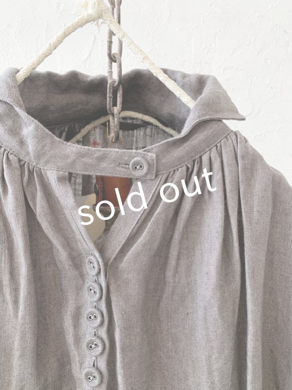 画像3: HALLELUJAH／1890's Bourgeron 羊飼いシャツワンピース・gray (3)