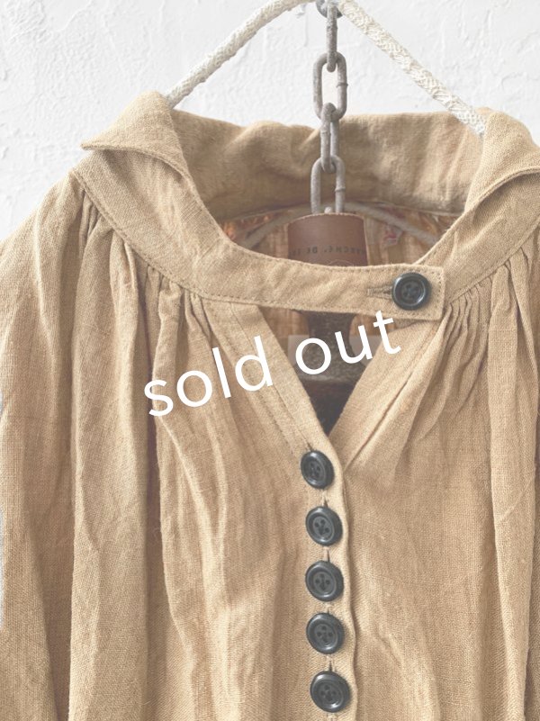 画像3: HALLELUJAH/1890's Bourgeron 羊飼いシャツワンピース・mimosa (3)