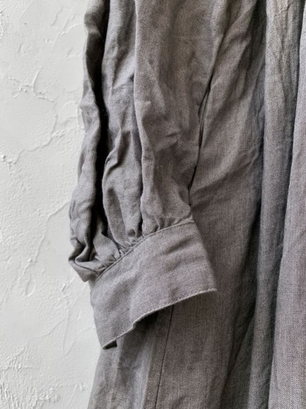 画像5: HALLELUJAH/1890's Bourgeron 羊飼いシャツワンピース・gray (5)