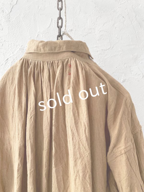 画像11: HALLELUJAH/1890's Bourgeron 羊飼いシャツワンピース・mimosa (11)