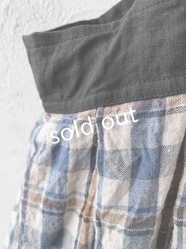 画像5: MARCHE' DE SOEUR／エプロンワンピース・黒×ブルーチェック (5)