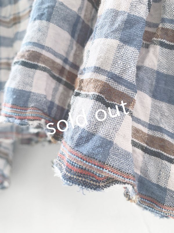 画像5: MARCHE' DE SOEUR／ギャザープルオーバー・ブルーチェック (5)