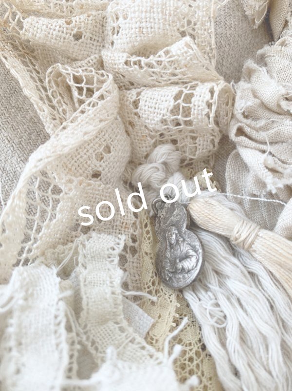 画像6: pollenbienco／アンティークレースのバスケット (6)