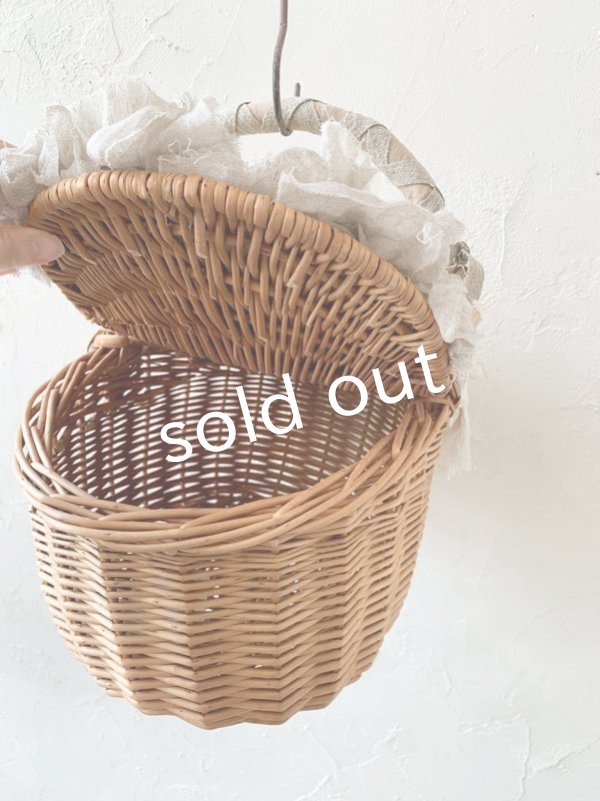 画像10: pollenbienco／アンティークレースのバスケット (10)