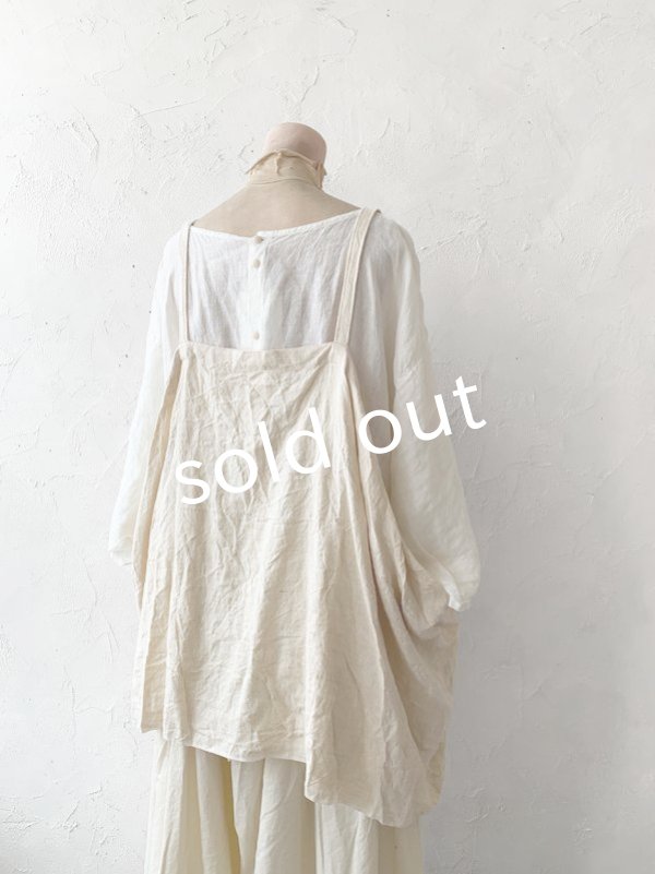 画像14: pollenbienco／アンティークレースのキャミジレ・生成り (14)