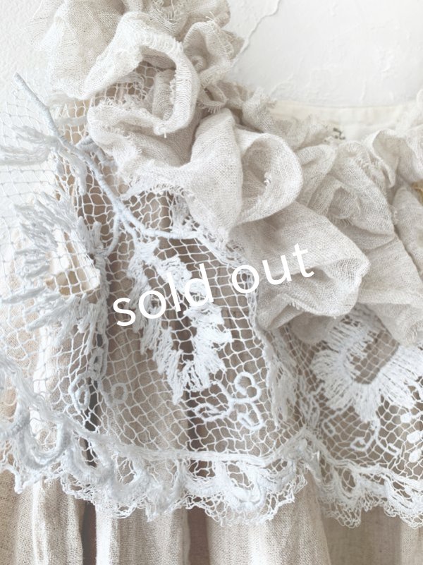 画像12: pollenbienco／アンティークレースのチュニック (12)