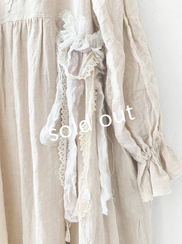 画像5: pollenbienco／アンティークレースのラッフルワンピース (5)