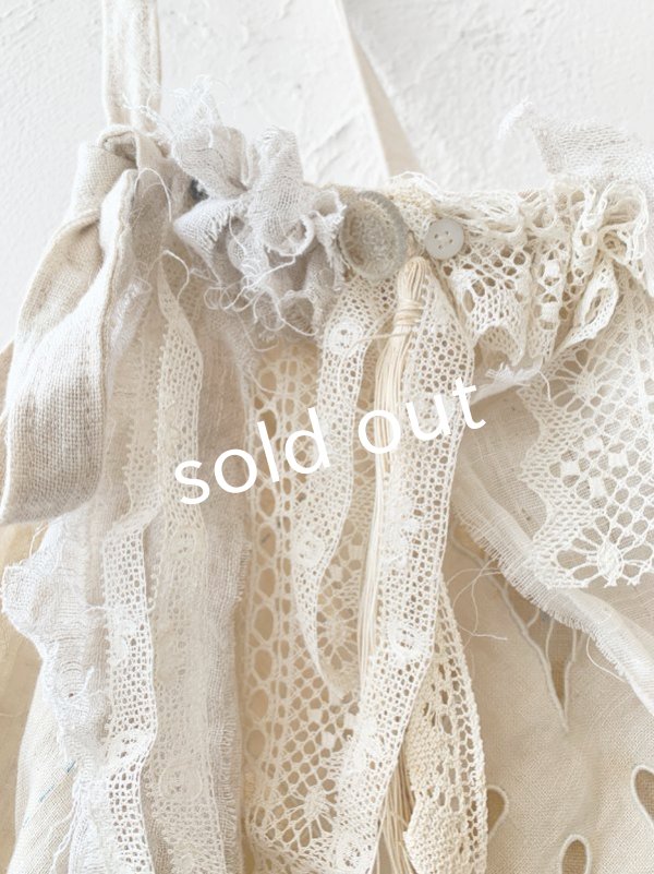 画像4: pollenbienco／アンティークレースのキャミジレ・生成り (4)