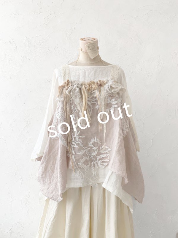画像9: pollenbienco／アンティークレースのキャミジレ・くすみピンク (9)