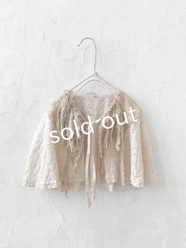 画像11: pollenbienco／ケープ付きアンティークレースプルオーバー (11)