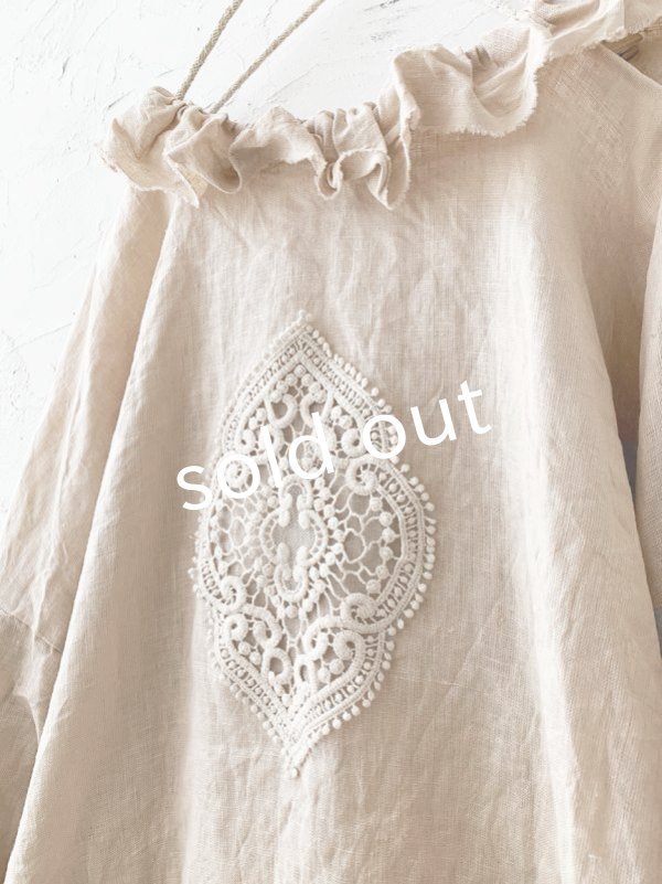 画像5: pollenbienco／アンティークレースのラッフルプルオーバー (5)