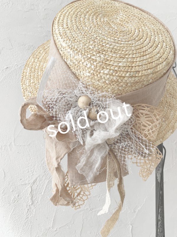 画像3: pollenbienco／アンティークレースの帽子・A (3)