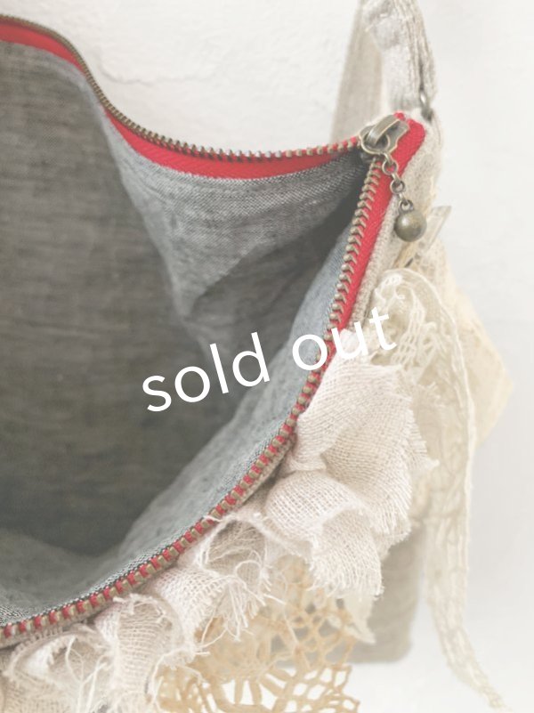 画像9: pollenbienco／アンティークレースのウエストポーチ (9)