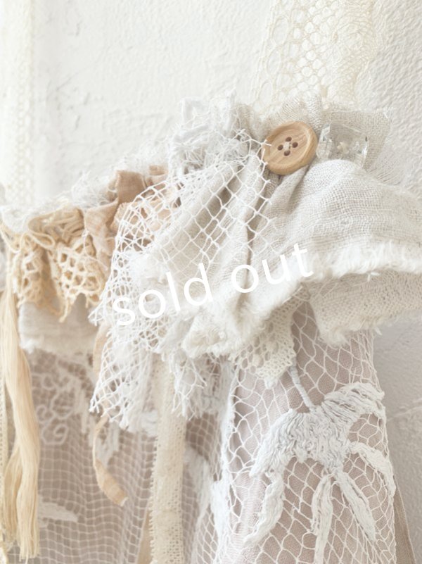 画像3: pollenbienco／アンティークレースのキャミジレ・くすみピンク (3)