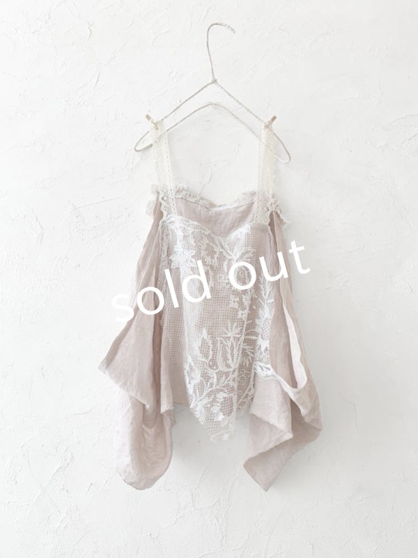 画像7: pollenbienco／アンティークレースのキャミジレ・くすみピンク (7)