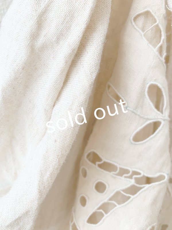 画像7: pollenbienco／アンティークレースのキャミジレ・生成り (7)