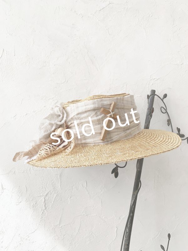 画像8: pollenbienco／アンティークレースの帽子・B (8)