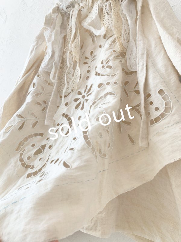 画像5: pollenbienco／アンティークレースのキャミジレ・生成り (5)