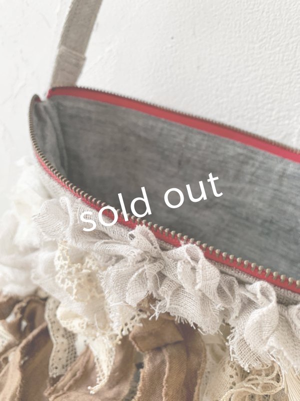 画像10: pollenbienco／アンティークレースのウエストポーチ (10)