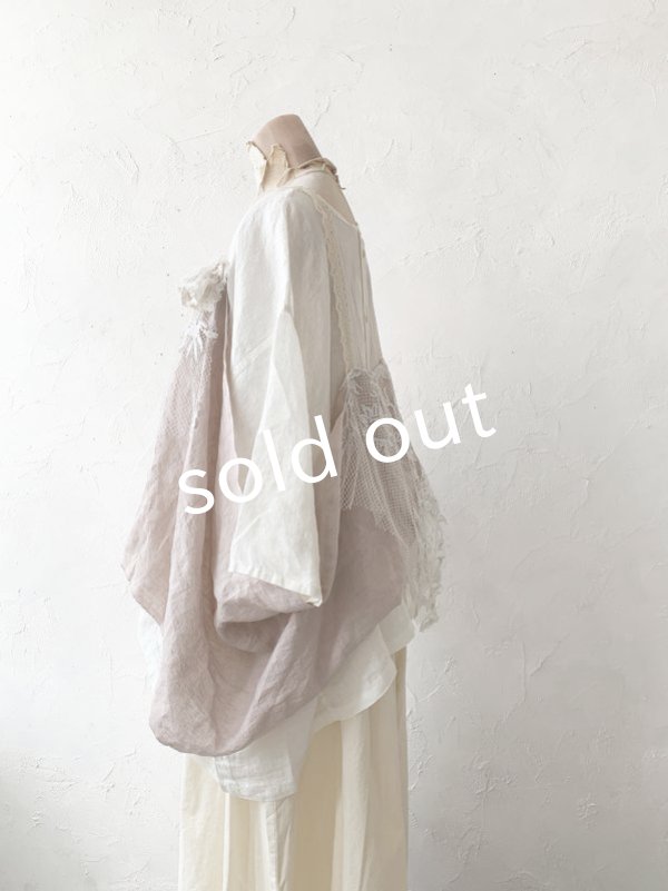 画像11: pollenbienco／アンティークレースのキャミジレ・くすみピンク (11)