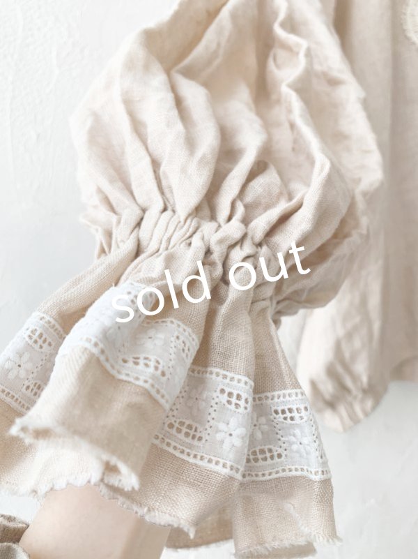 画像6: pollenbienco／アンティークレースのラッフルプルオーバー (6)