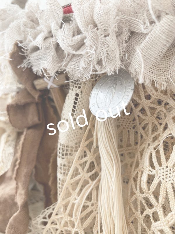 画像4: pollenbienco／アンティークレースのウエストポーチ (4)