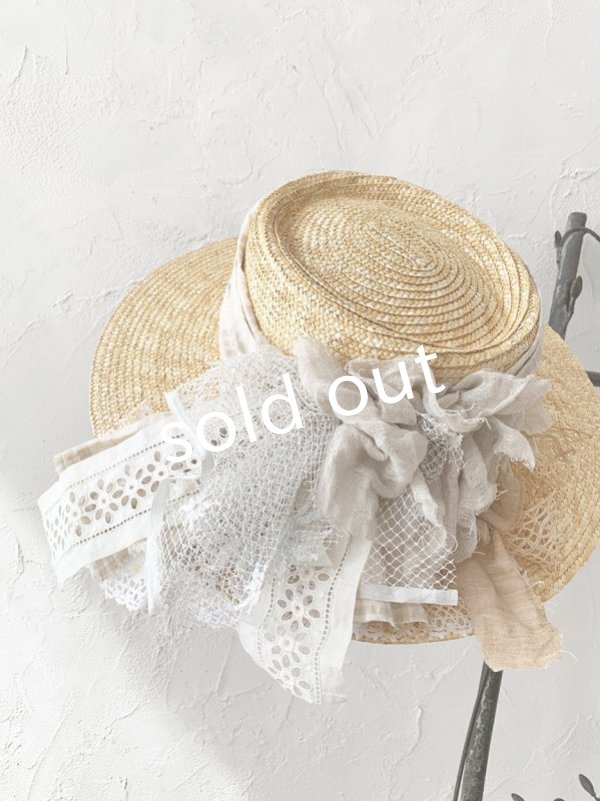 画像6: pollenbienco／アンティークレースの帽子・B (6)