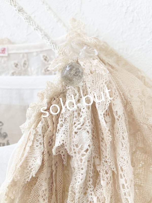 画像6: pollenbienco／ケープ付きアンティークレースプルオーバー (6)