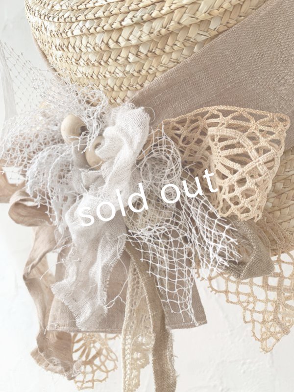 画像4: pollenbienco／アンティークレースの帽子・A (4)