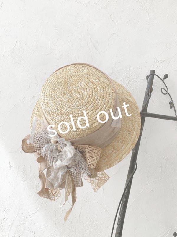 画像2: pollenbienco／アンティークレースの帽子・A (2)