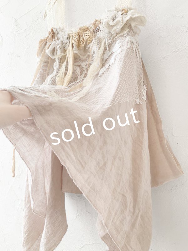 画像6: pollenbienco／アンティークレースのキャミジレ・くすみピンク (6)