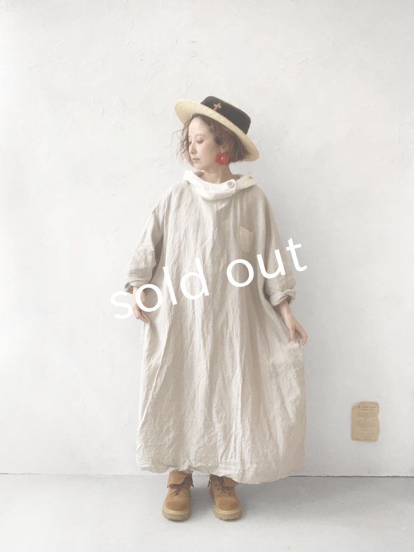 画像12: MARCHE' DE SOEUR／フードワンピース・生成り (12)