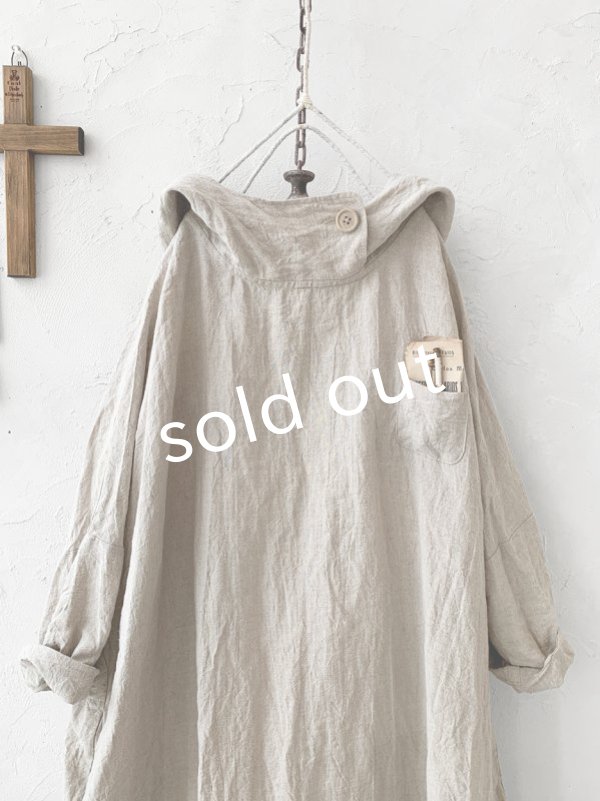 画像2: MARCHE' DE SOEUR／フードワンピース・生成り (2)