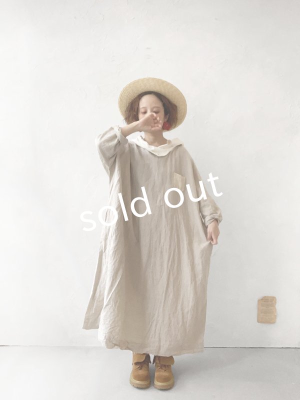 画像14: MARCHE' DE SOEUR／フードワンピース・生成り (14)