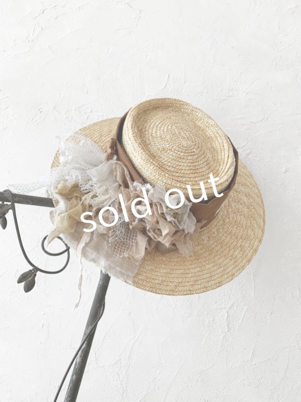 画像4: pollenbienco／アンティークレースの帽子・D (4)