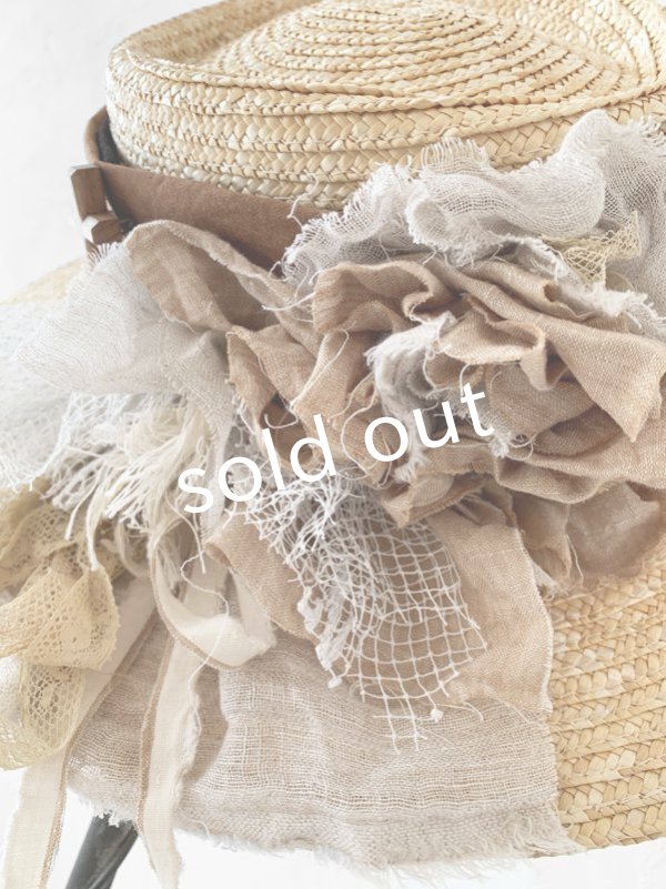 画像3: pollenbienco／アンティークレースの帽子・D (3)