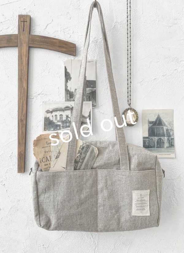 画像6: MARCHE' DE SOEUR／ボストンバッグ・リトアニアリネン (6)