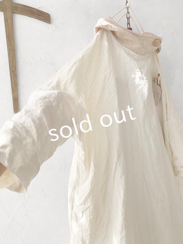 画像7: MARCHE' DE SOEUR／フードワンピース・オフ×ベージュ (7)