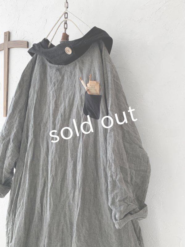 画像3: MARCHE' DE SOEUR／フードワンピース・杢ブラック×黒 (3)