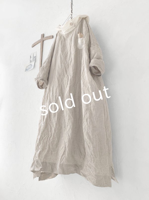 画像7: MARCHE' DE SOEUR／フードワンピース・生成り×オフ (7)