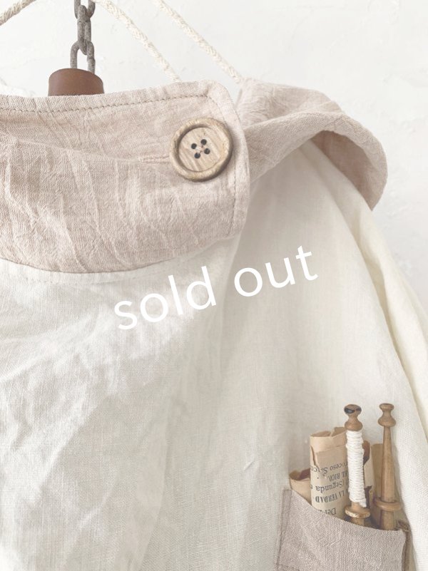 画像2: MARCHE' DE SOEUR／フードワンピース・オフ×ベージュ (2)