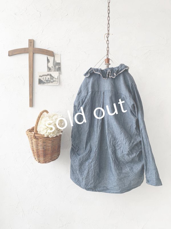 画像9: MARCHE' DE SOEUR／フローフリルブラウス・ダンガリー (9)