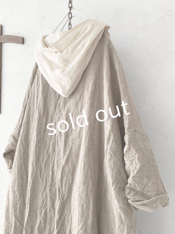 画像11: MARCHE' DE SOEUR／フードワンピース・生成り×オフ (11)
