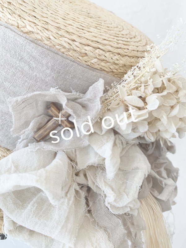 画像4: pollenbienco／プリザーブドフラワーの帽子・ナチュラル (4)