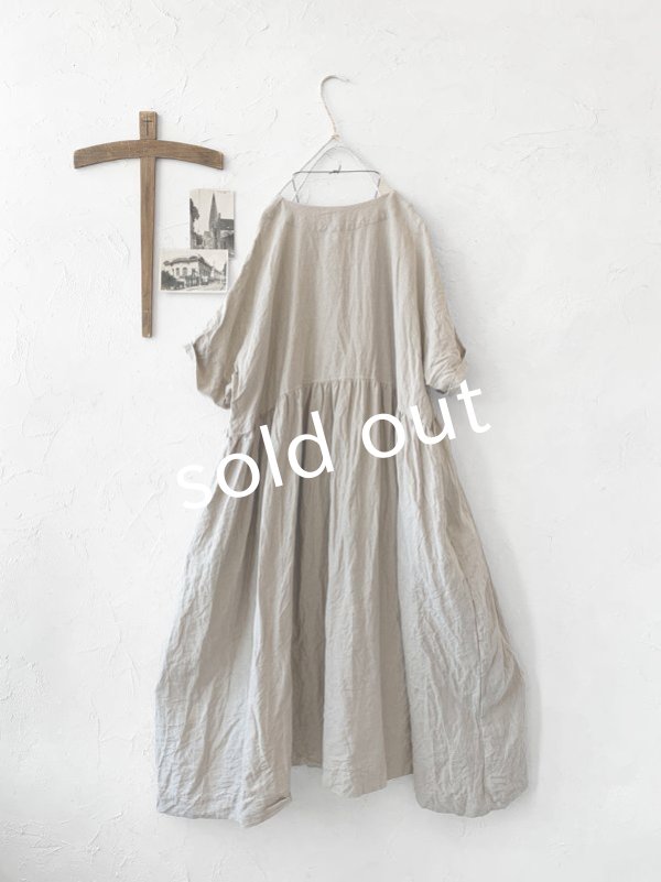 画像6: MARCHE' DE SOEUR／ギャザーワンピース・生成り (6)