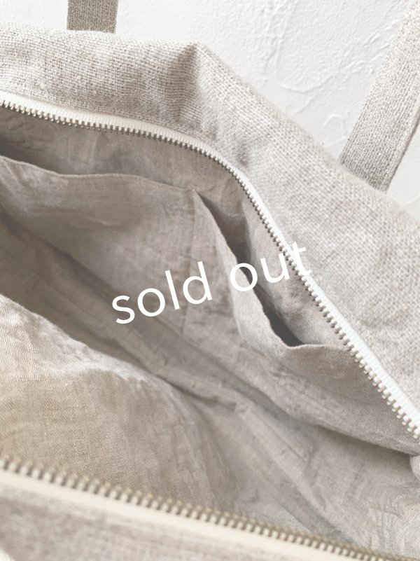 画像9: MARCHE' DE SOEUR／ボストンバッグ・リトアニアリネン (9)