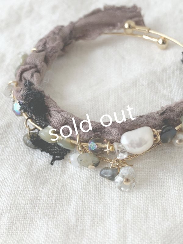 画像7: toromeco／裂き編みバングル・dark (7)