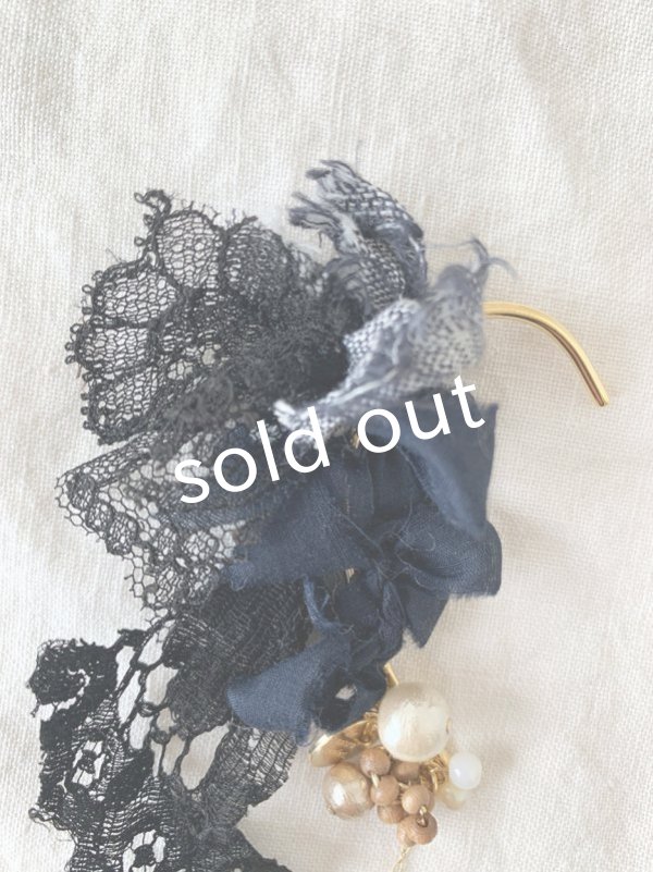 画像6: toromeco／コットンシルクのイヤーフック・dark navy (6)