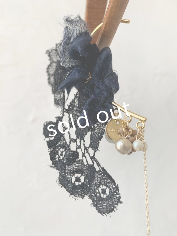 画像4: toromeco／コットンシルクのイヤーフック・dark navy (4)