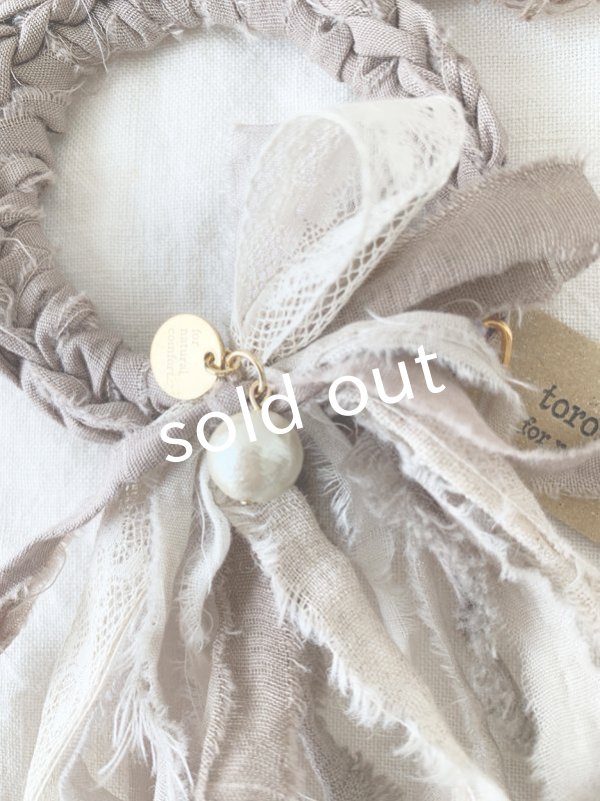 画像3: toromeco／裂き編みのシュシュantique (3)